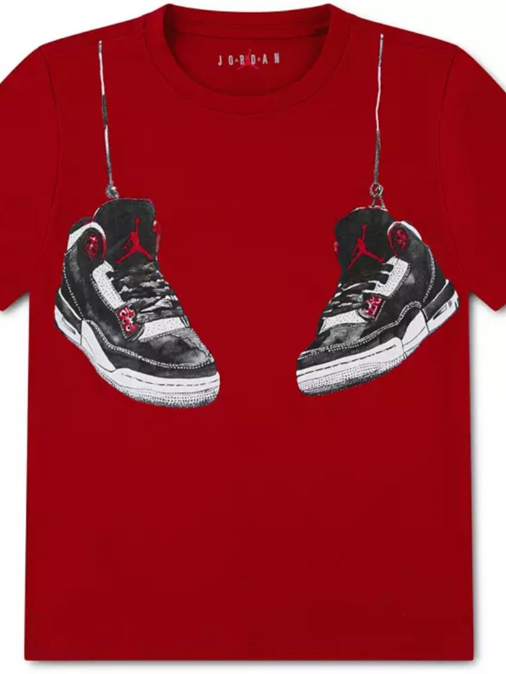 Jordan Boys' Shoe String T-Shirt Size XL Red NWT